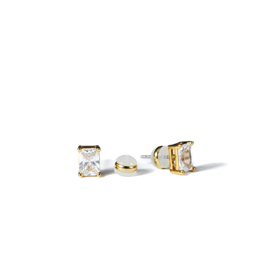 Gold Baguette Everyday Stud Earrings