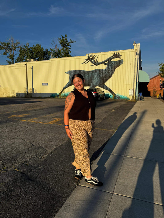 PLUS SIZE | Leopard Barrel Jeans | Risen Jeans