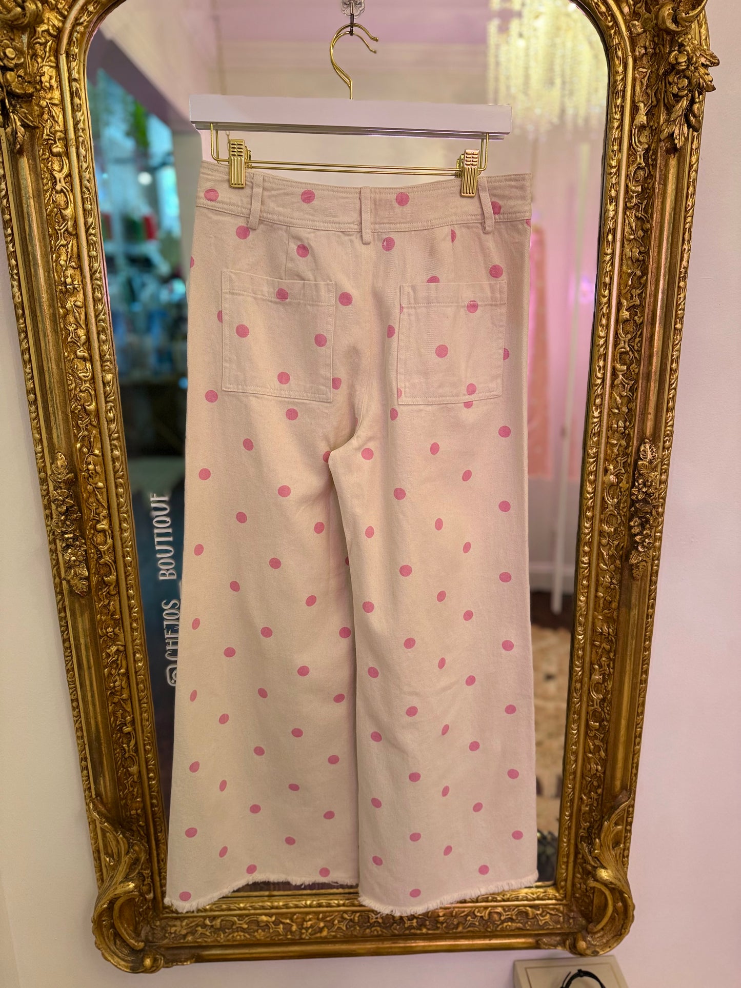 Dot Party Relaxed Wide Leg Pant