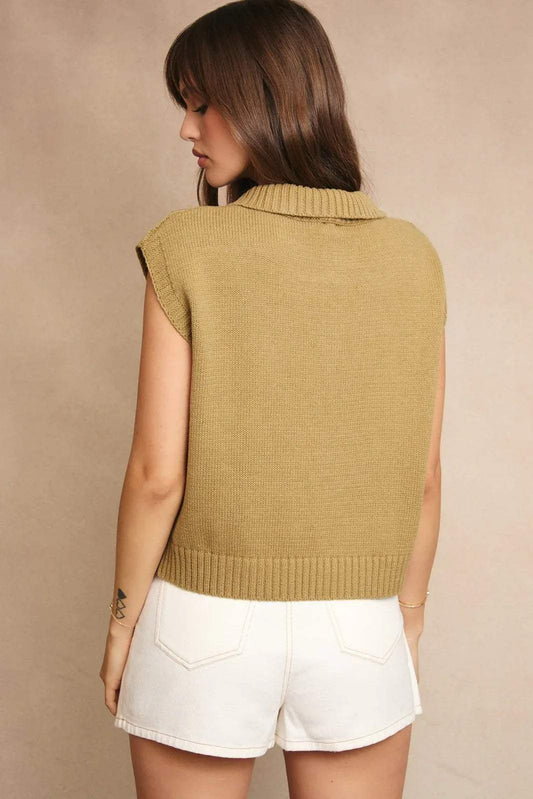 Poet's Dream Cable-knit Sweater Vest