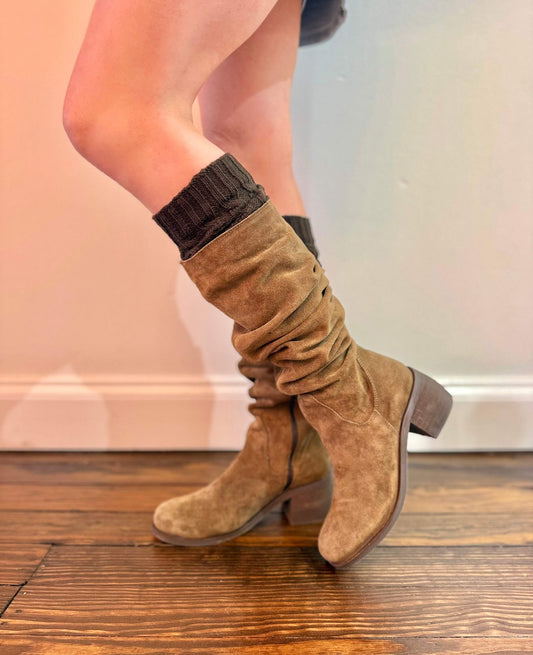 Violet Knee High Scrunch Socks