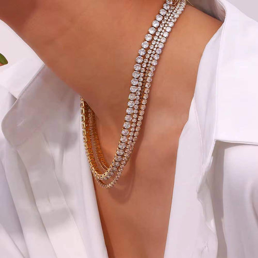 Waterproof 2mm Tennis Necklace