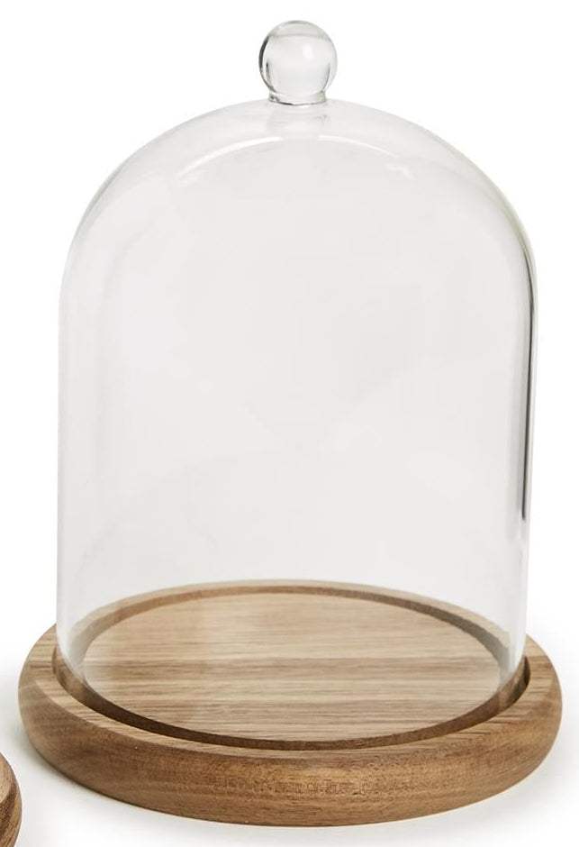 Cloche with Ball Handle & Wood Base