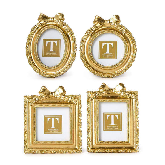 Mini Vintage Gold Bow Photo Frame