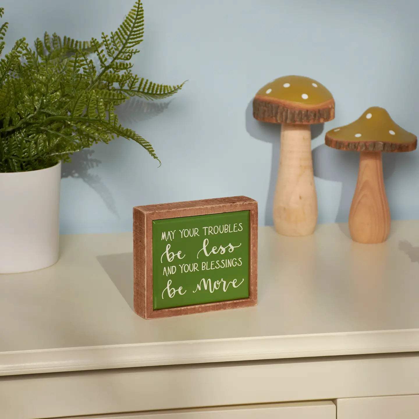 May Your Blessings Be More Box Sign