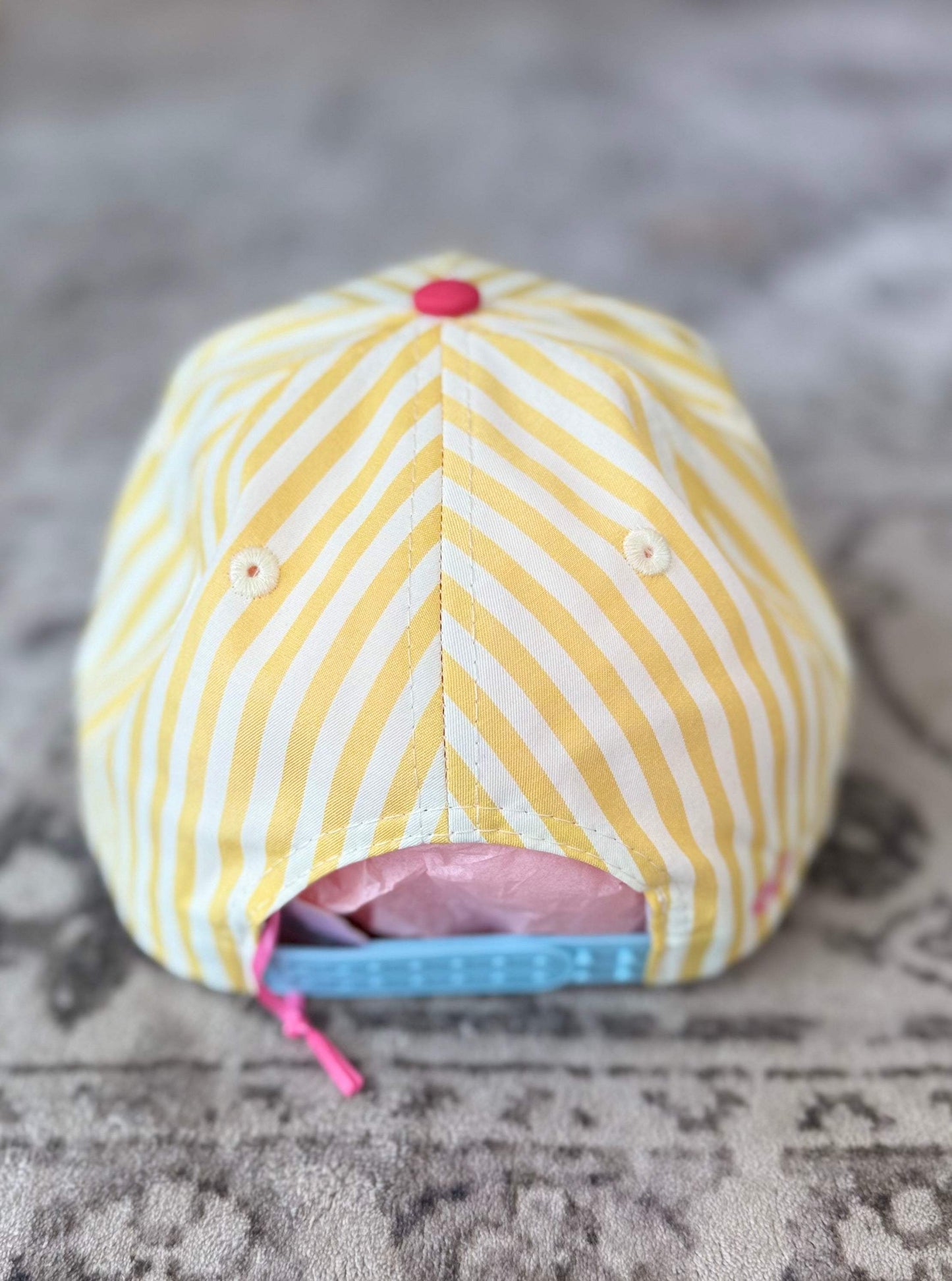 Embroidered Baseball Cap - "Fun Times & Tan Lines" - Yellow