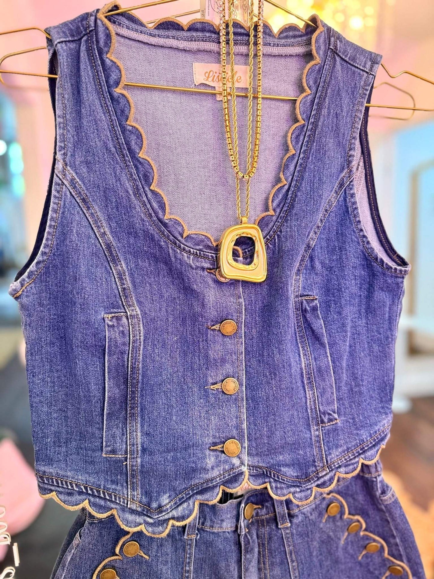 Sweet on Denim Vest