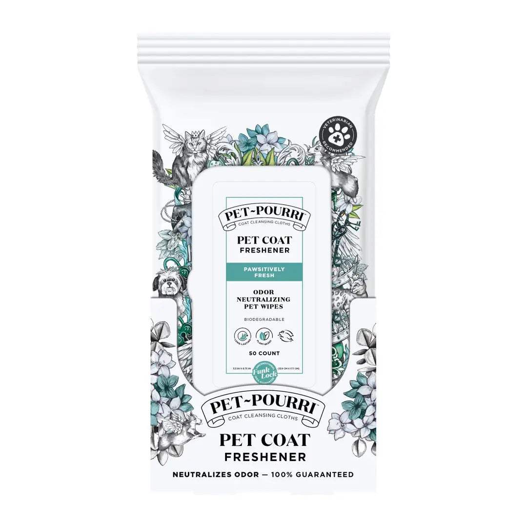 Pet~Pourri - Pet Coat Wipes - 50ct - Pawsitively Fresh Scent