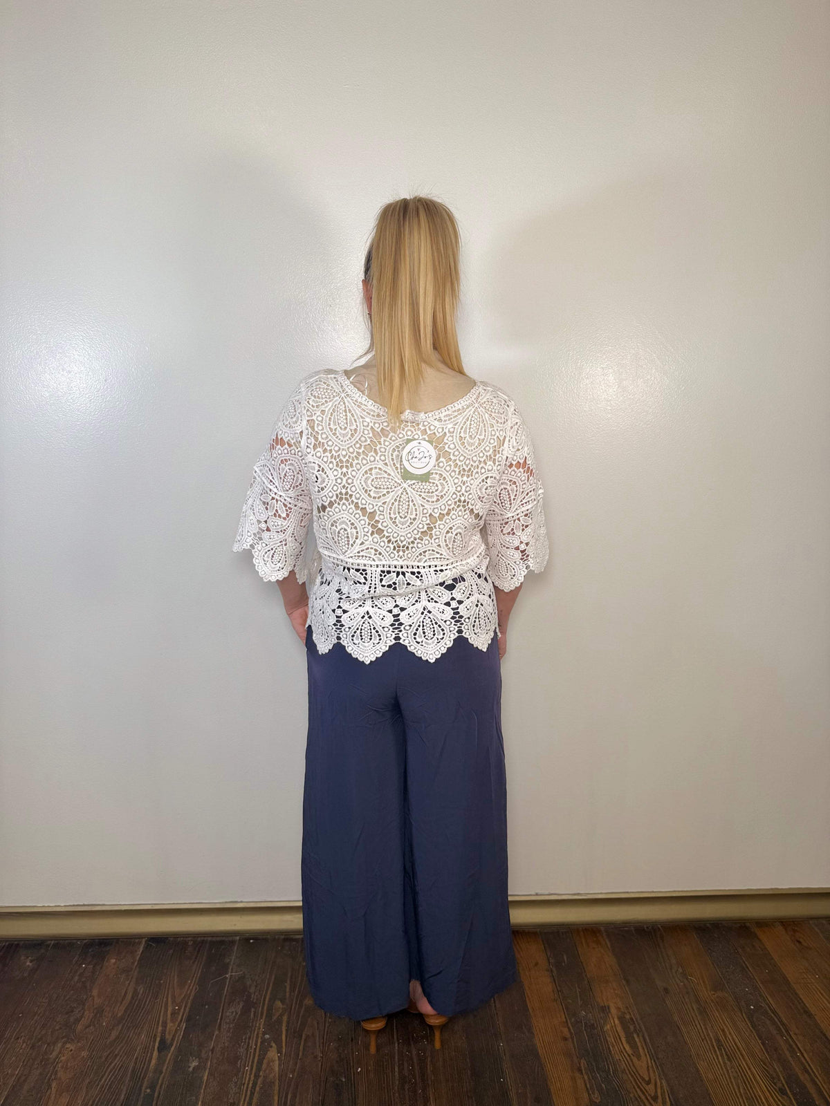 Hollow & Hem Crochet Lace Top