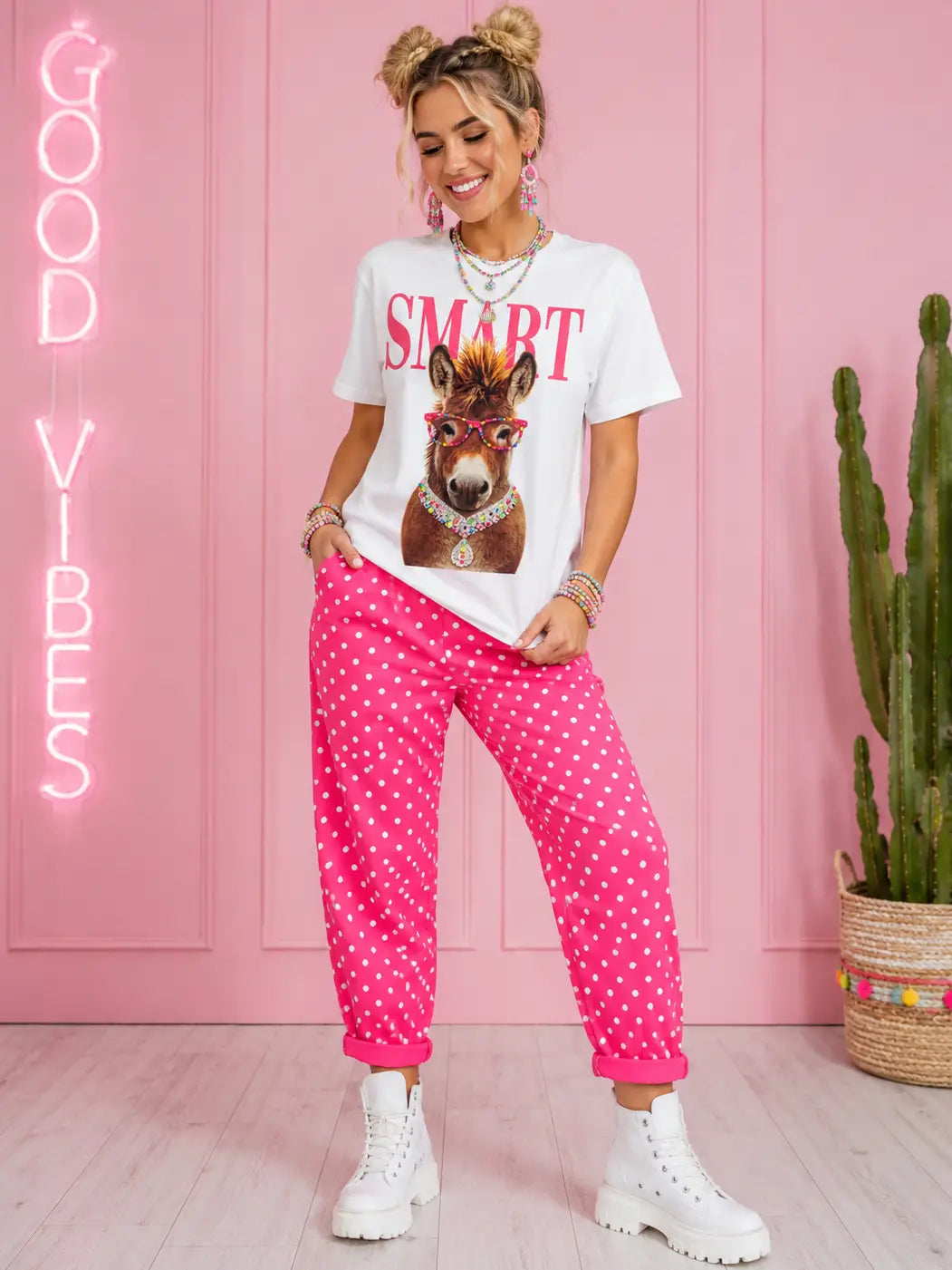 Neon Glow Smart A** Graphic Tee