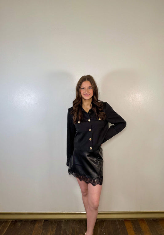 Lizzie Gold Detailed Jacket