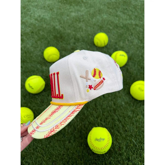 Softball Laces Embroidered Hat