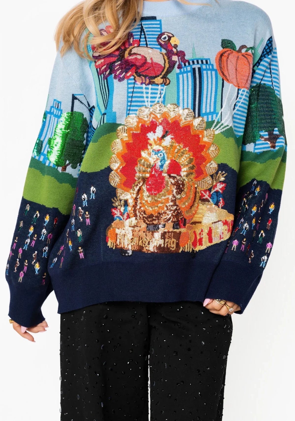 Multi Thanksgiving Parade Sweater | Queen of Sparkles