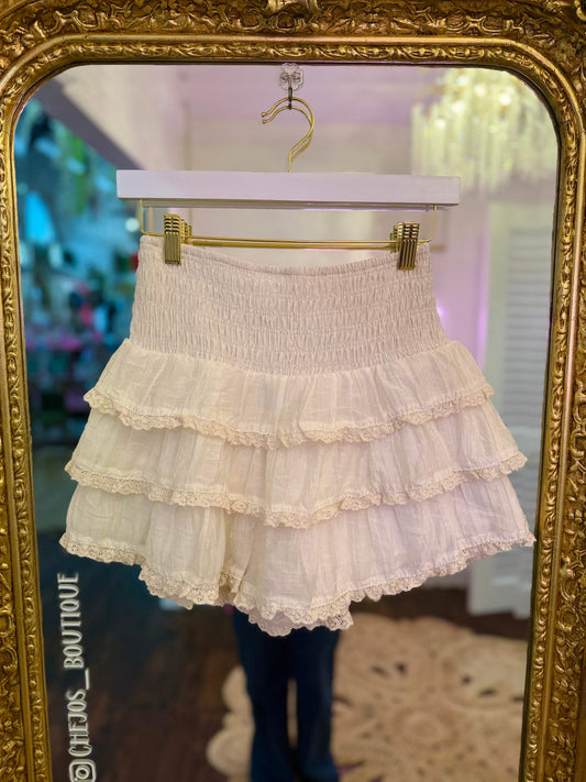 Lace Dream Tiered Ruffle Skort