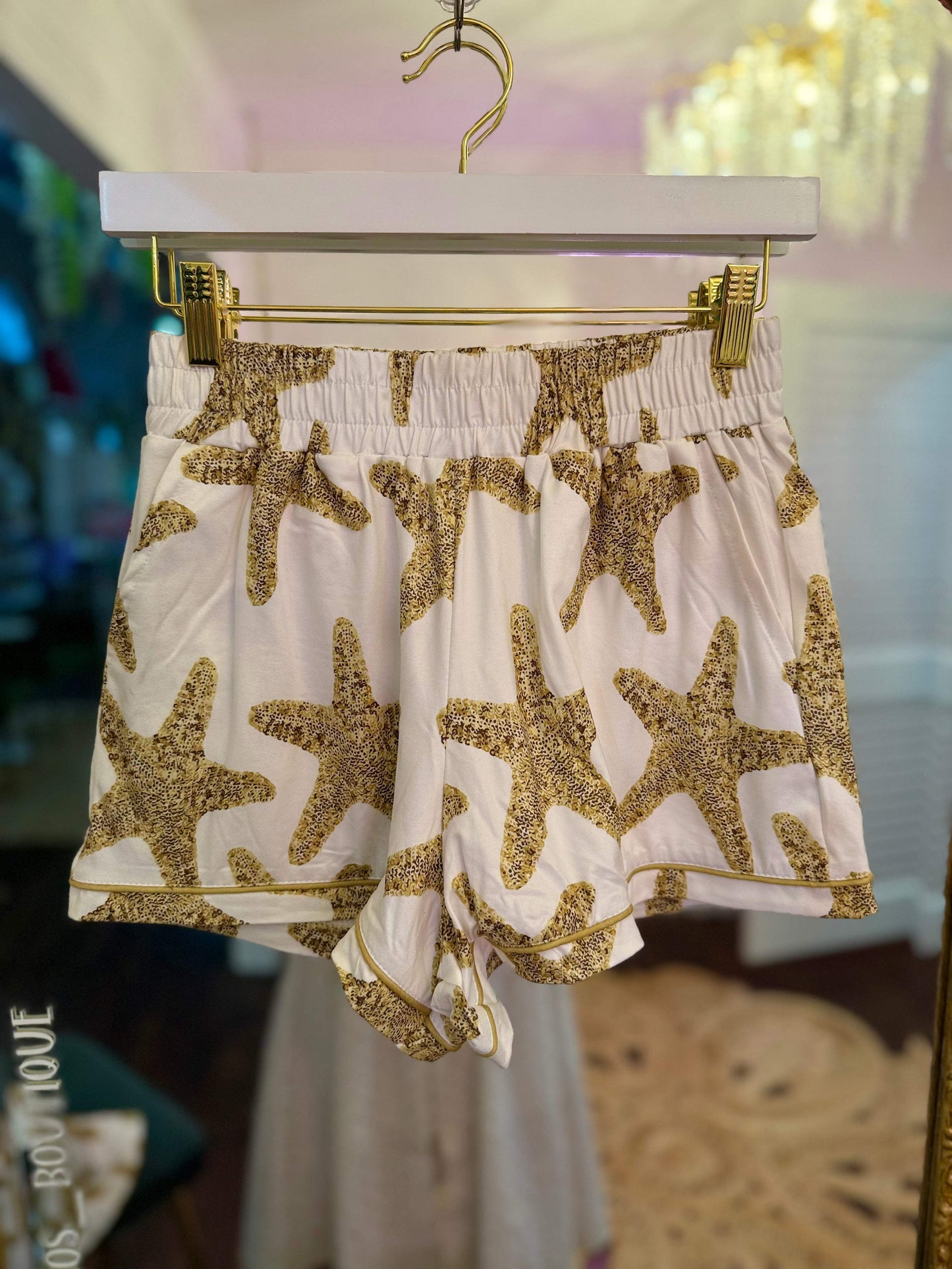 Sequin Starfish Pajama Set
