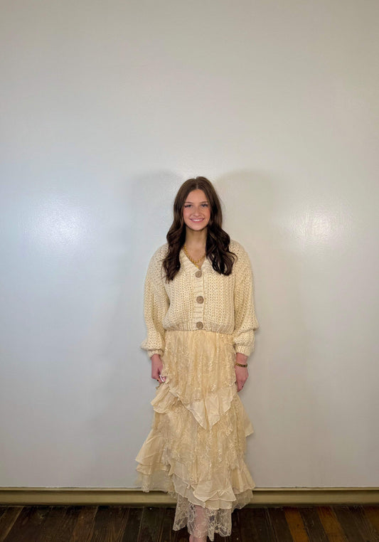 Liberty Cotton Tiered Ruffled Maxi Skirt