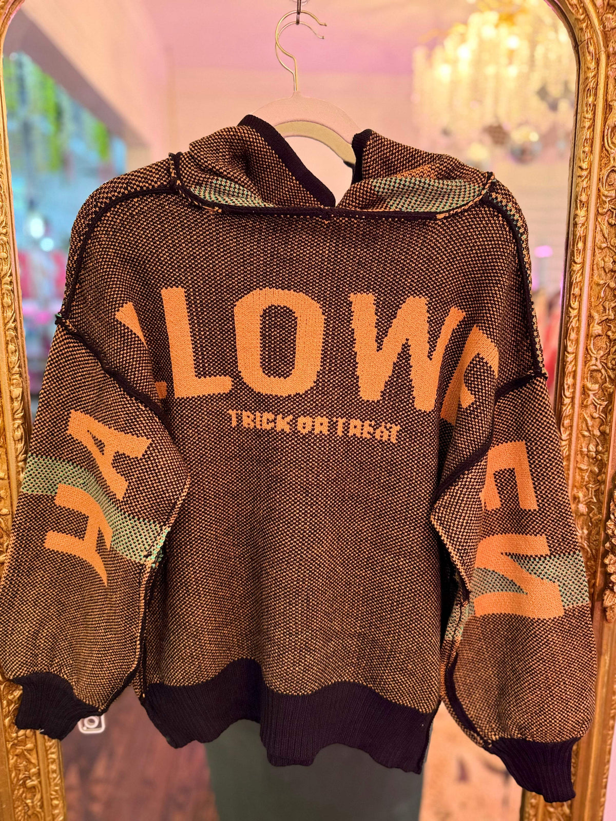 Jack-O-Lantern Hooded Halloween Sweater