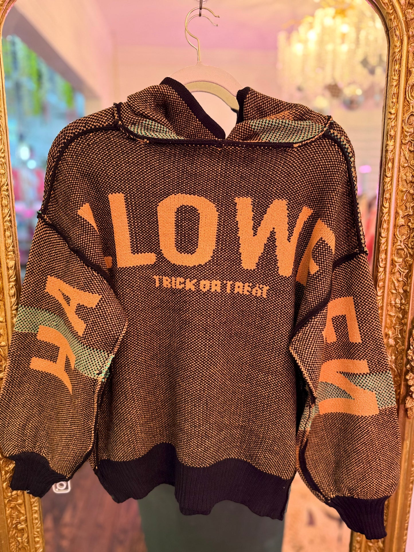 Jack-O-Lantern Hooded Halloween Sweater