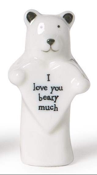 Porcelain Animal with Heart Figurine
