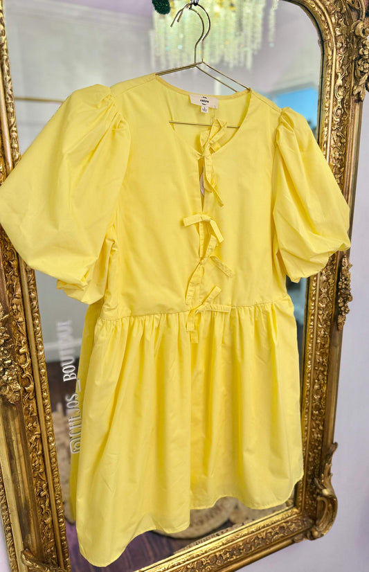 Maisley Babydoll Bow Mini Dress