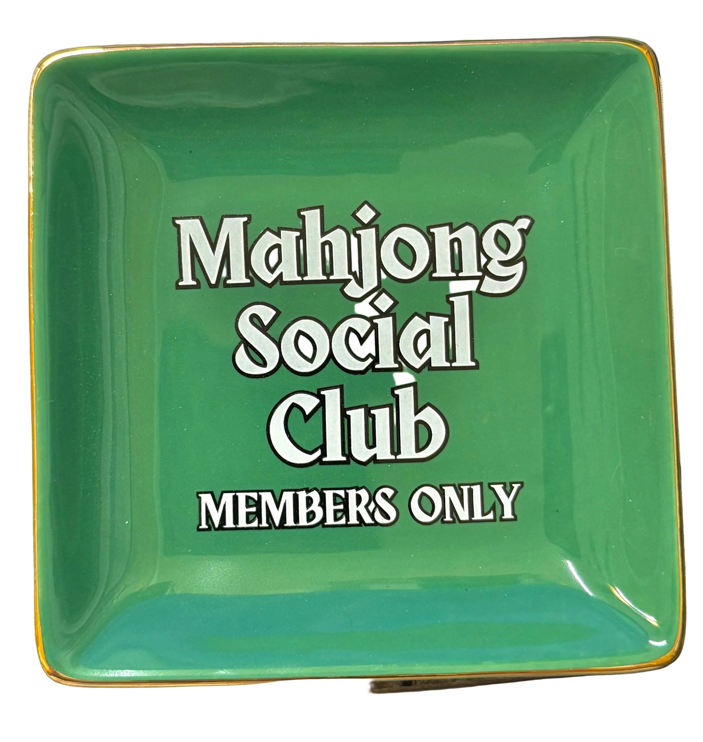Game Night Darlings Mahjong Square Trinket Tray