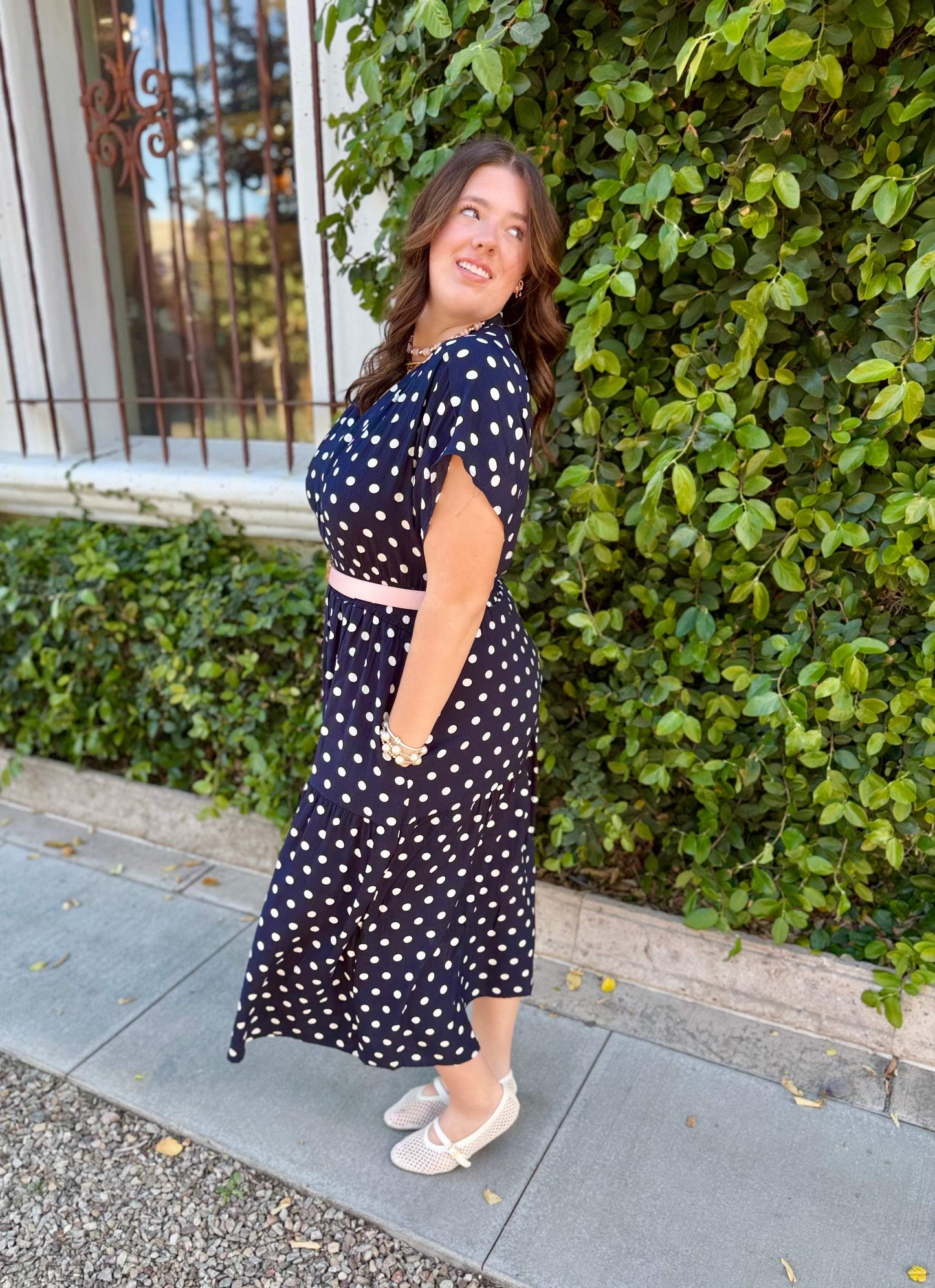 PLUS SIZE | KJ Polka Dot Dress