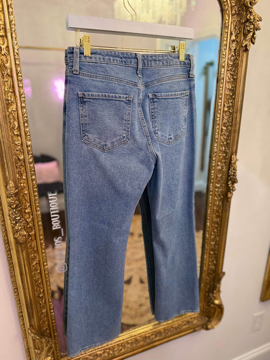 Amanda Slim Cropped Bootcut Jeans | Just Black Denim