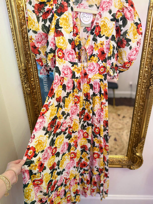 Miranda Puff Sleeve Maxi Dress - Vanity | BuddyLove