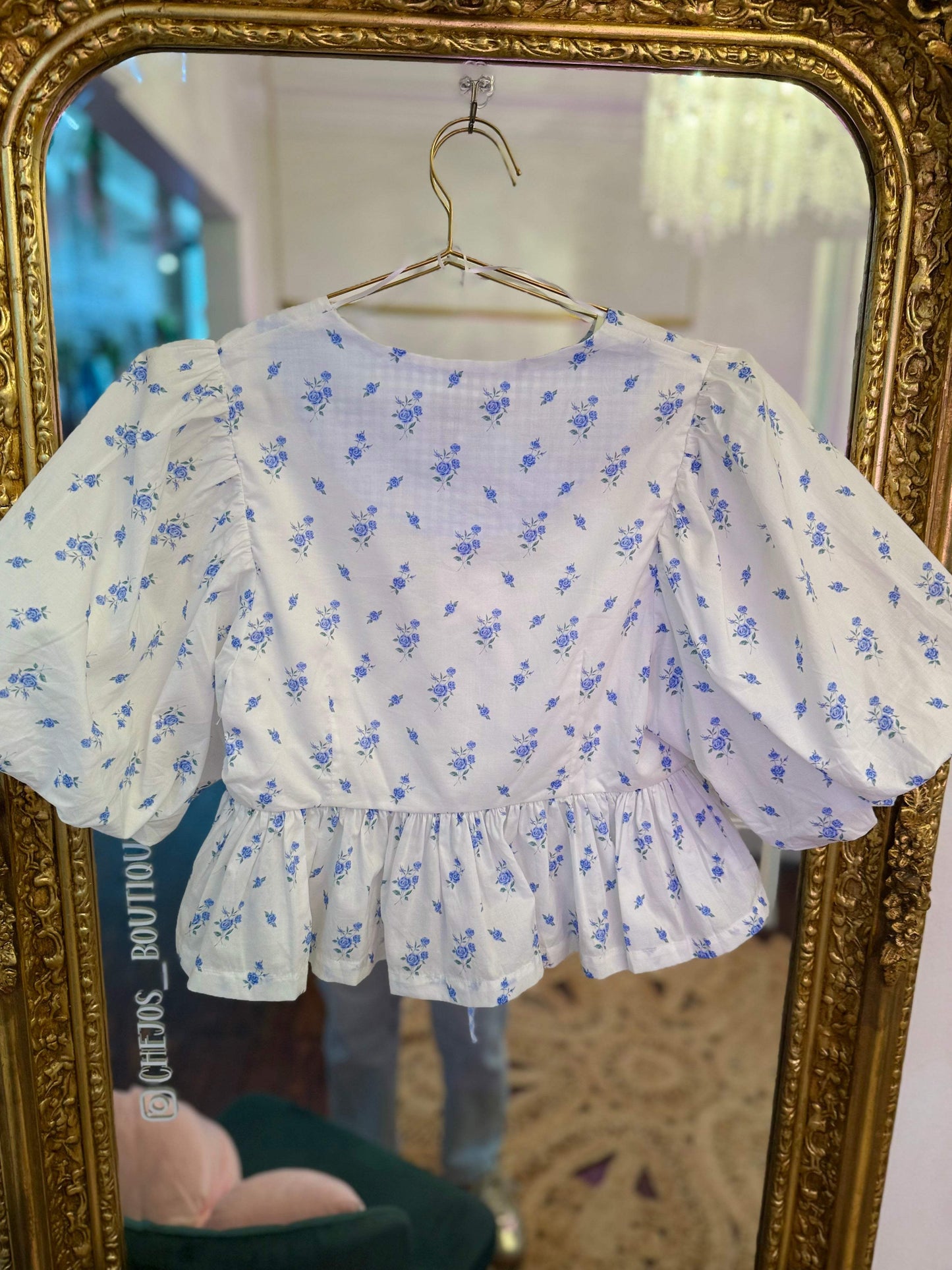 Lydia Floral Cropped Blouse