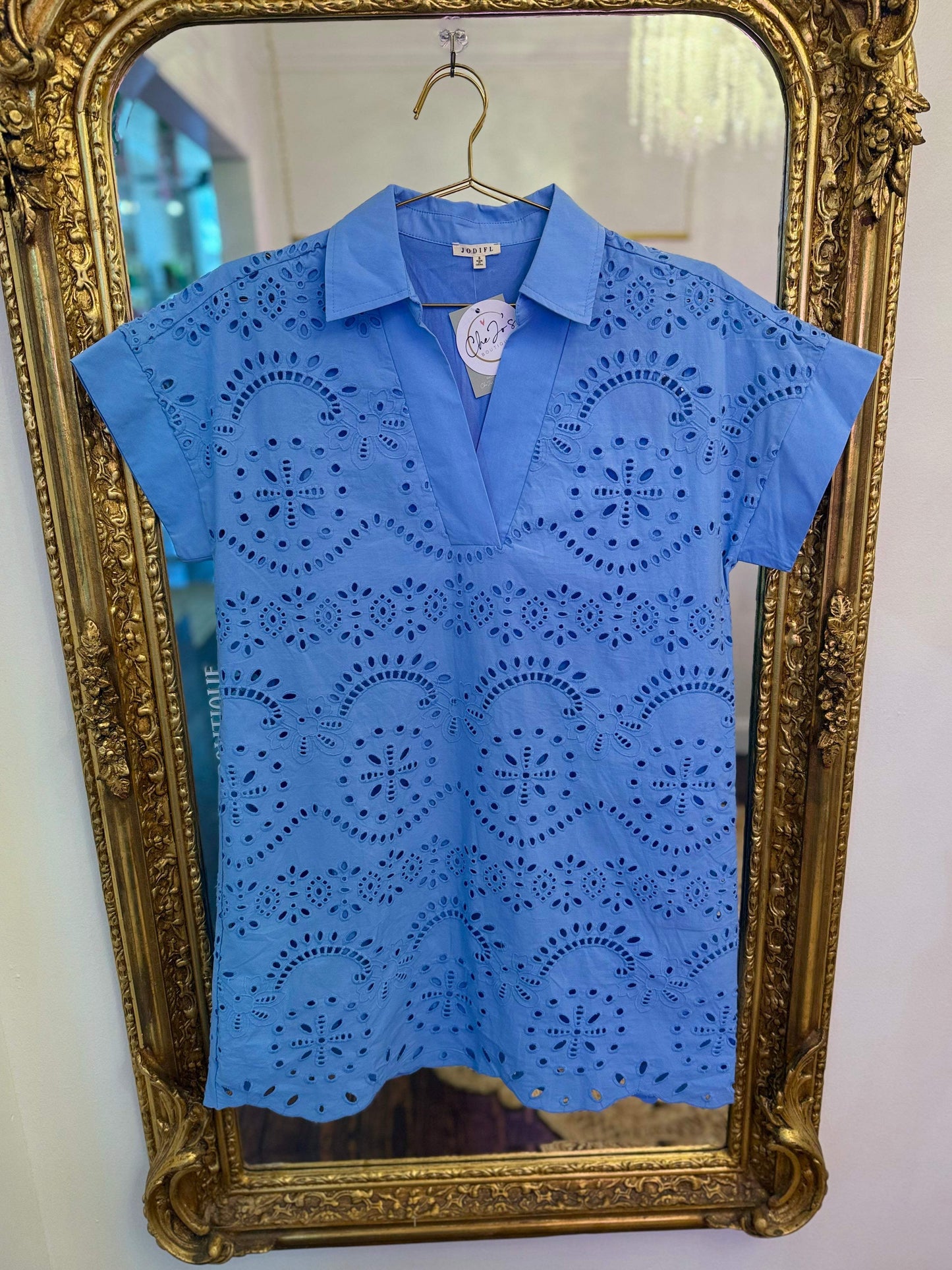 Milo Eyelet Lace Collar Dress