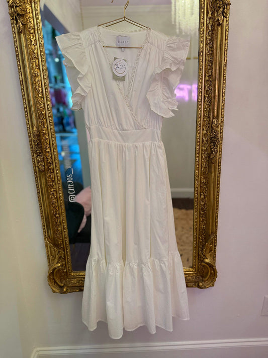 Aubree Scalloped Midi Dress
