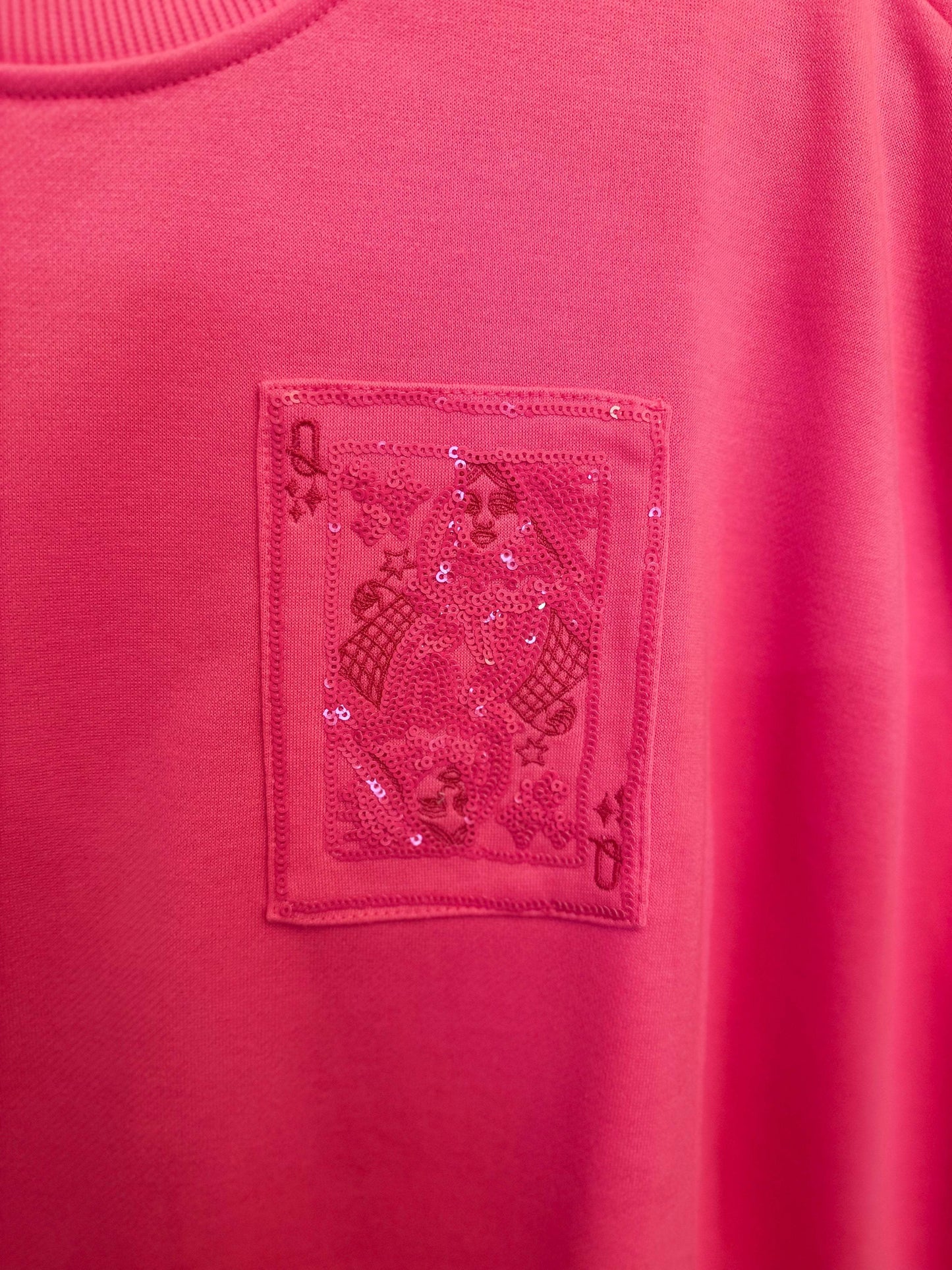 Neon Pink QOS Card Logo Draw String Tank | Queen of Sparkles