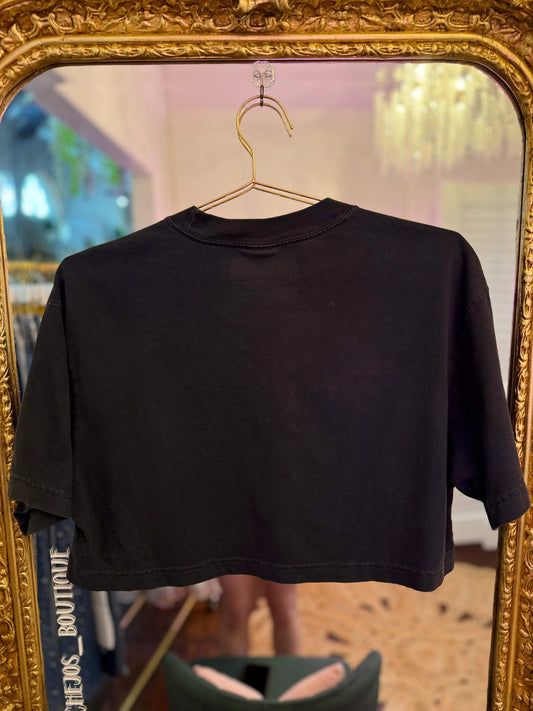 Texas Tech Black Heavyweight Cropped Tee