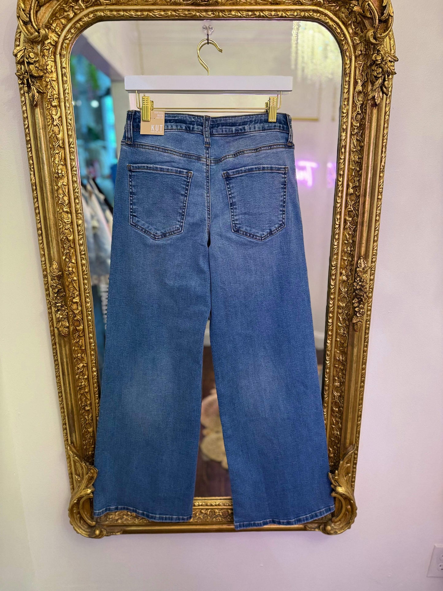 Maya High Rise Wide Leg Drawcord Jeans - Protect Medium | PLUS SIZE AVAILABLE | Kut from the Kloth