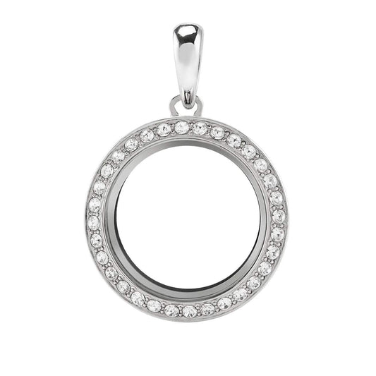 Twist Living Locket With Clear Crystals