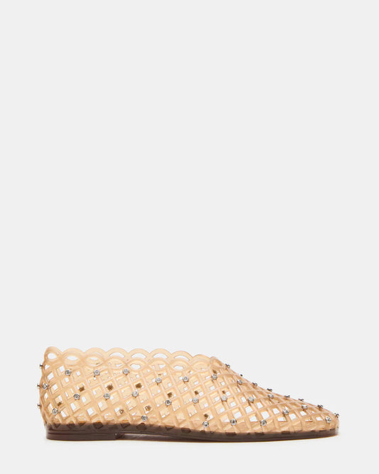 Grove Tan Rhinestone Mesh Ballet Flat