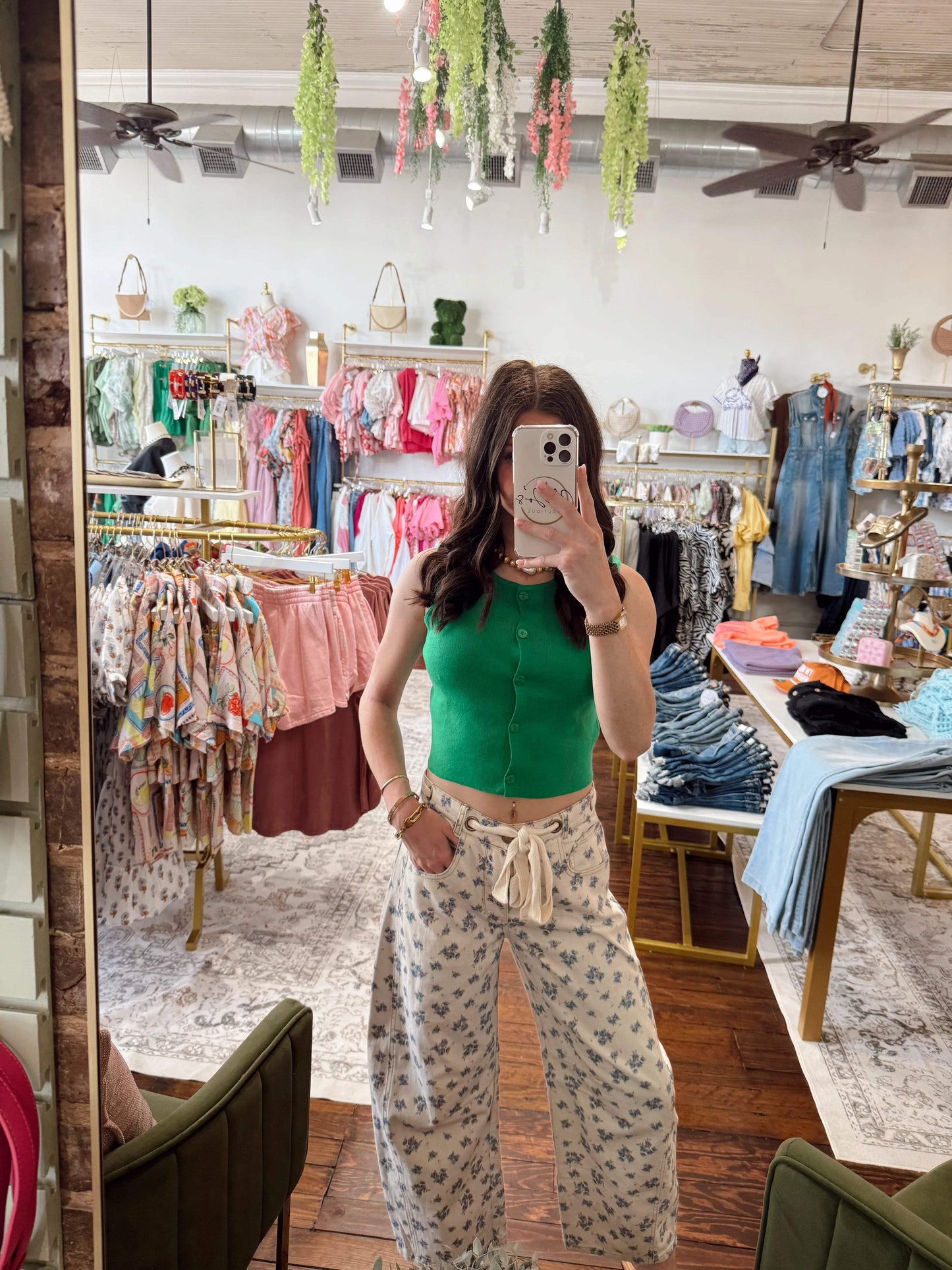 Birdie Sleeveless Button Up Top