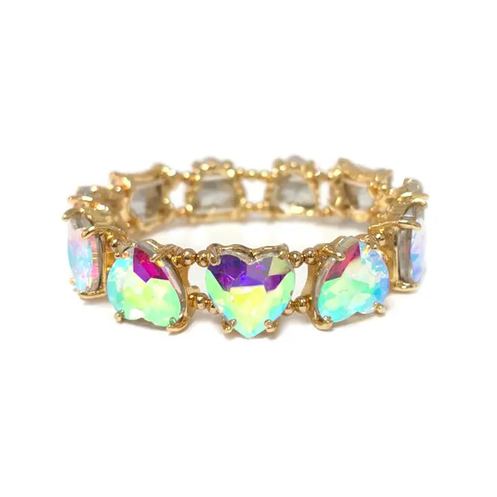 Love Hearts Crystal Stretch Bracelet