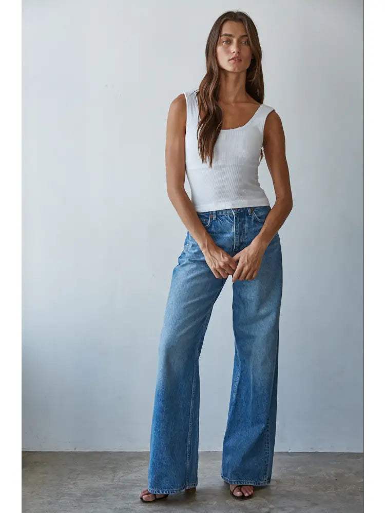 Seamless Scoop Neck Tank Top