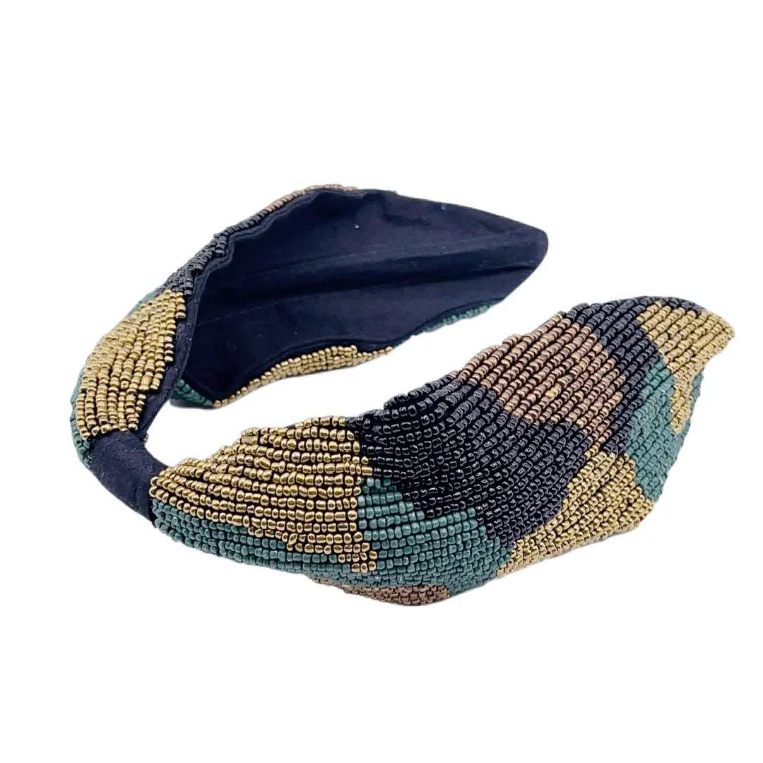 Camouflage Beaded Headband