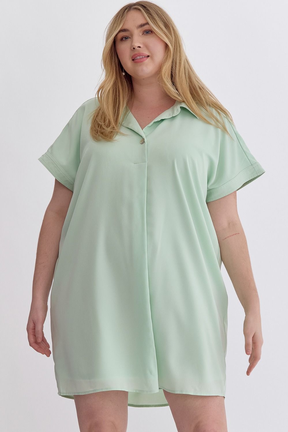 PLUS SIZE | Tori Short Sleeve Mini Dress 1X PLUS SIZE | Tori Short Sleeve Mini Dress 1X