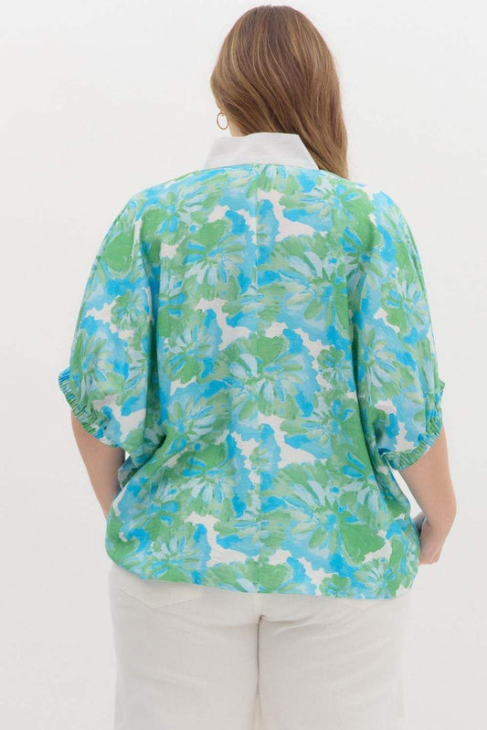 PLUS SIZE | Zaria Floral Blouse