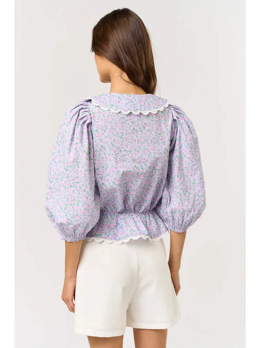 Maeve Floral Puff Sleeve Top