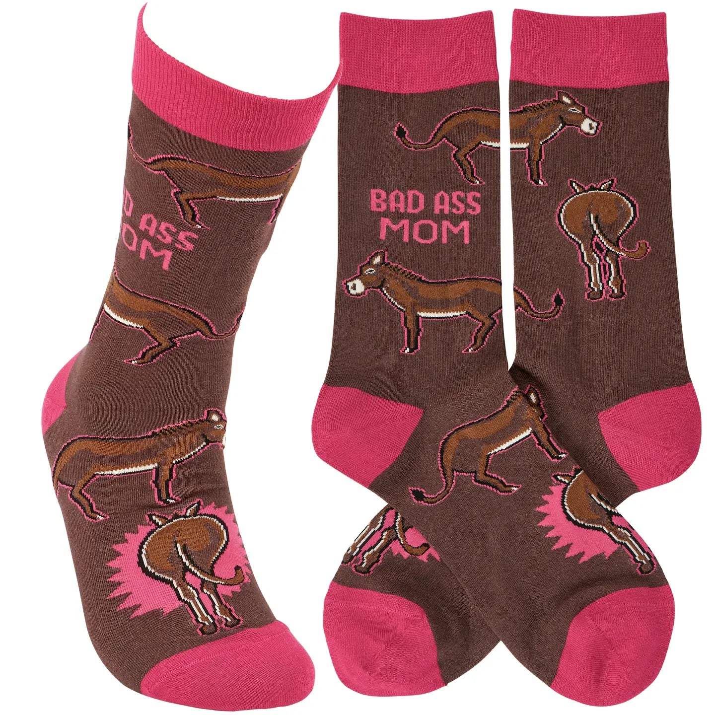 Classic Woven Crew Socks - Mom