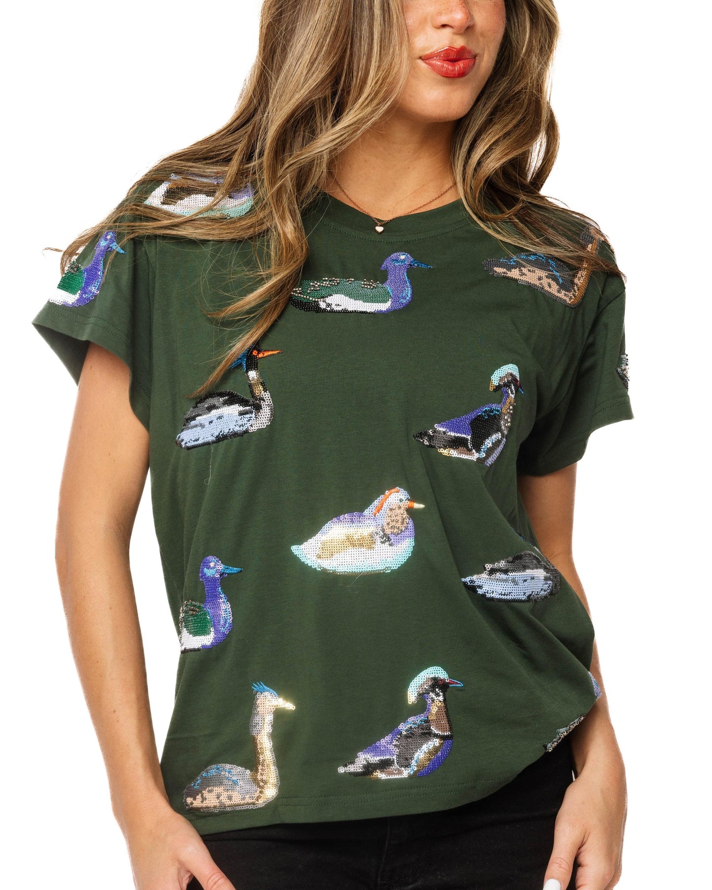 Dark Teal Multi Duck Tee | Queen of Sparkles