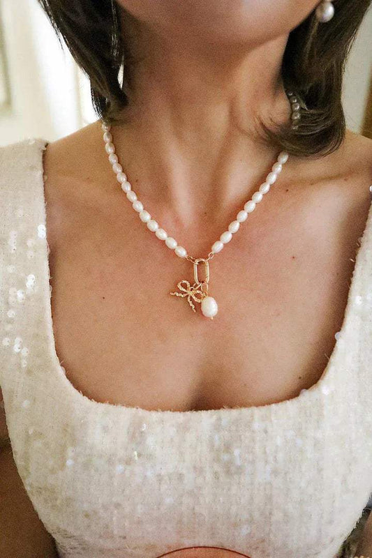 Piper Freshwater Pearl Charm Necklace