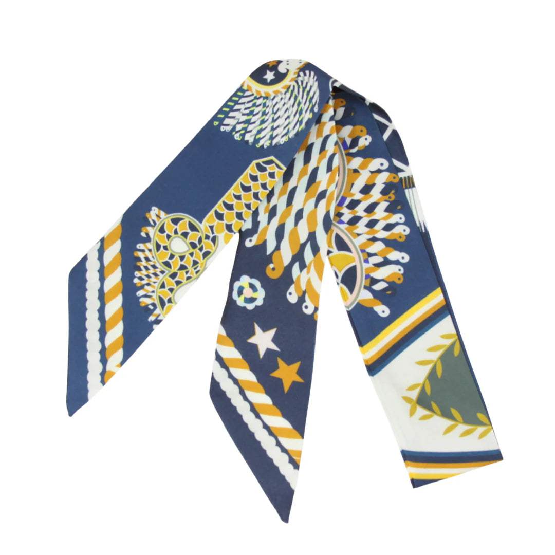 Festive Rainbow Parade Skinny Silk Scarf