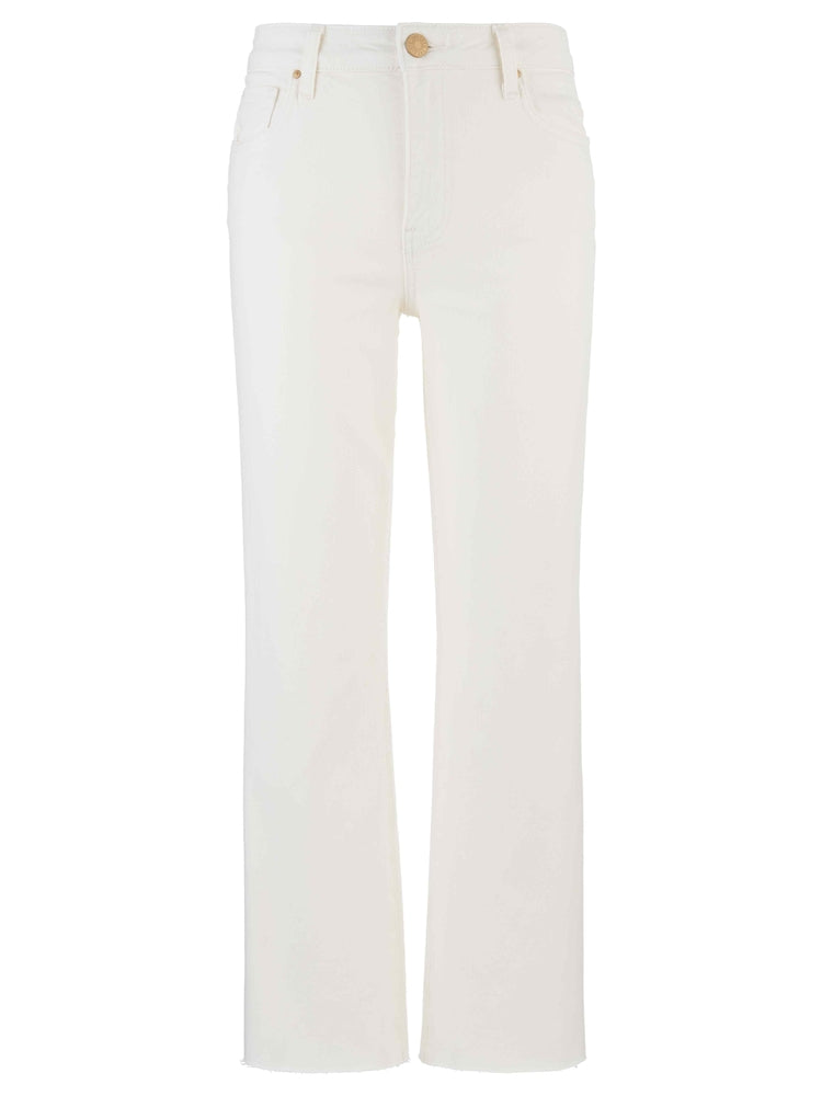 Kelsey High Rise Ankle Flare Raw Hem - Ecru | Kut from the Kloth