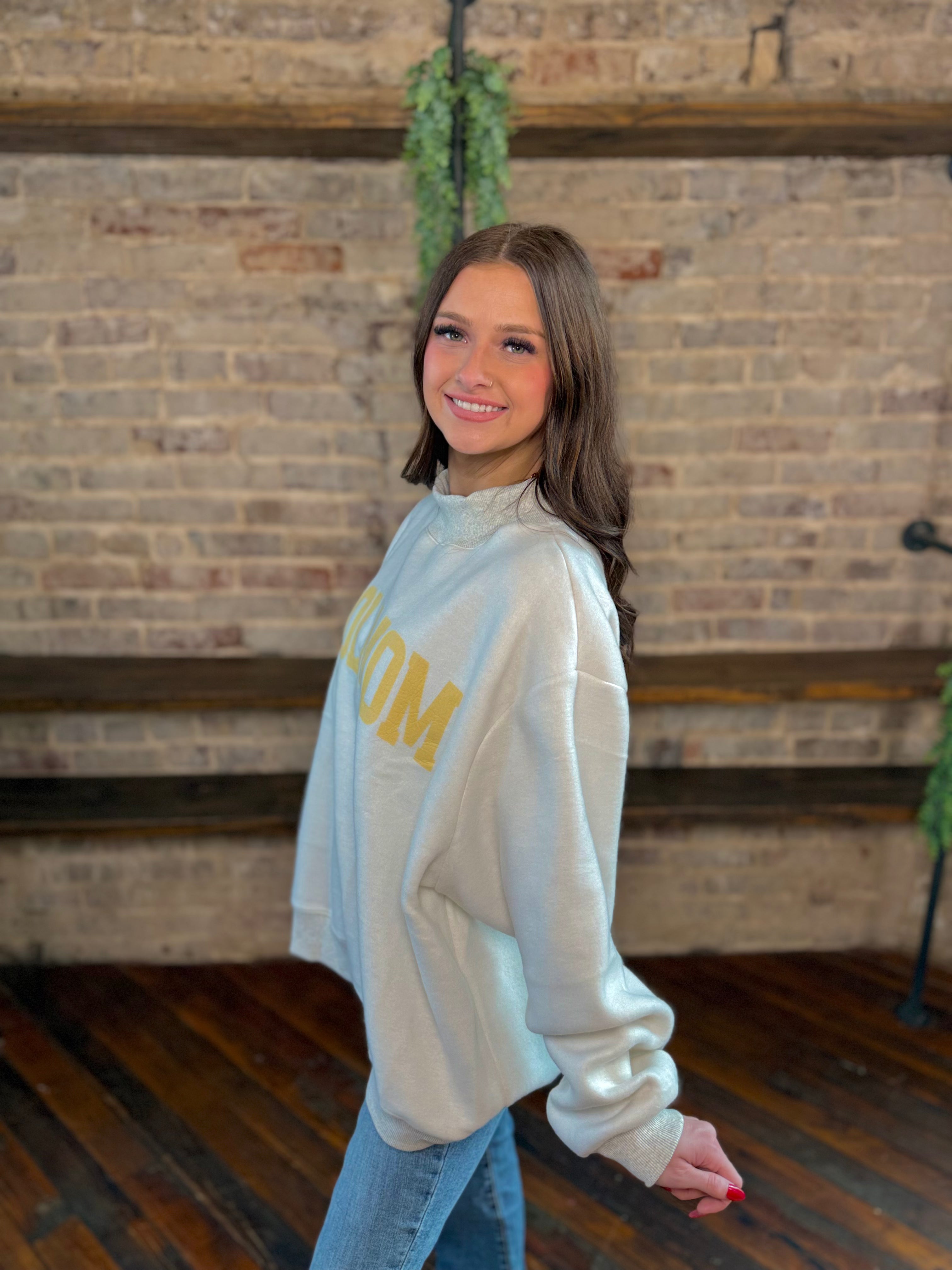 Mother & Cool Mom Reversible Mock Neck Sweatshirt