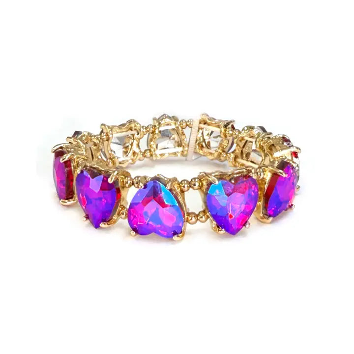 Love Hearts Crystal Stretch Bracelet